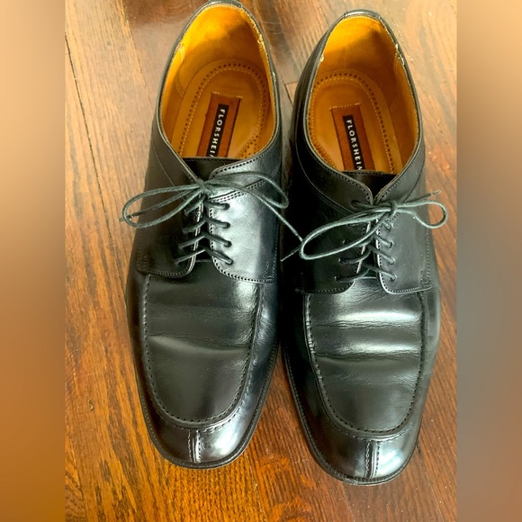 🔴 Men’s black leather dress shoes - Picture 1 of 5